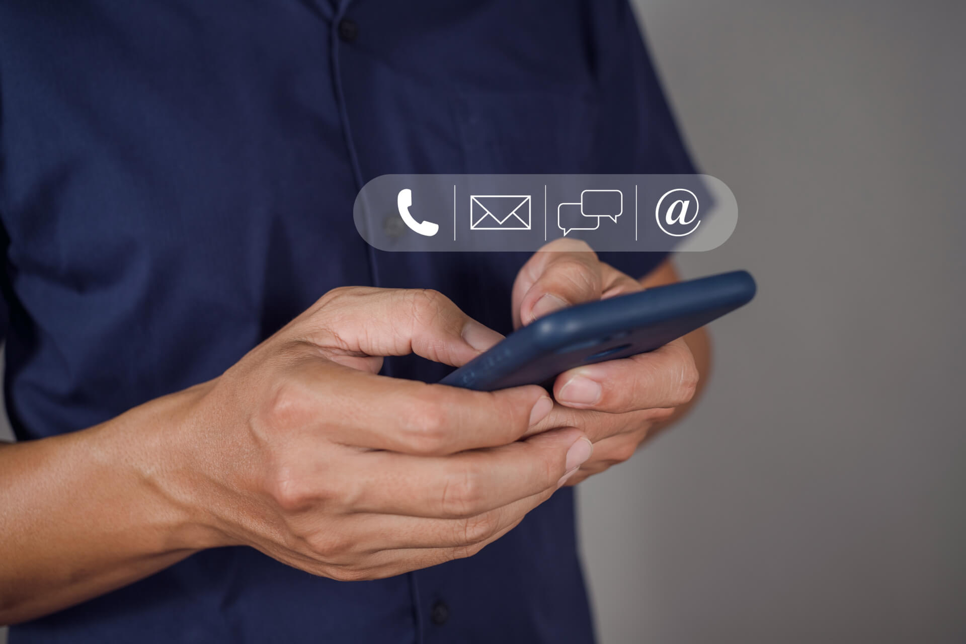 Man using his phone for After Hours Answering Service in doctoc